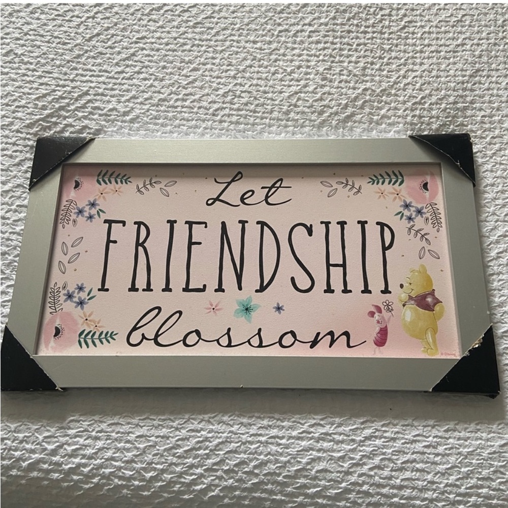 Disney Winnie the‎ Pooh "Let Friendship Blossom" Framed Wall Art Decor